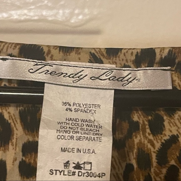 Trendy Lady Leopard Print High-Low Dress - Picture 5 of 6